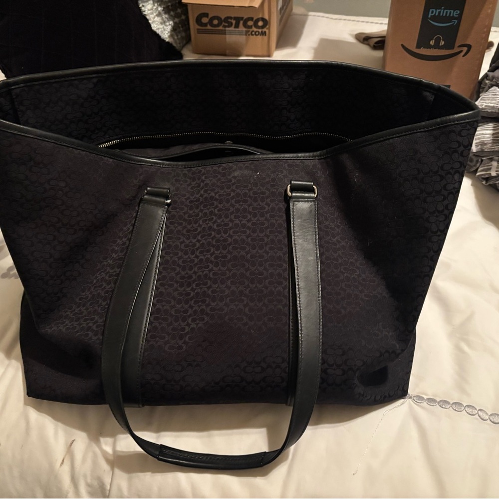 Coach Black canvas Tote